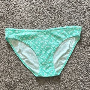 Victoria's Secret PINK Mint Green Blue Bikini Bottom | Large NWT